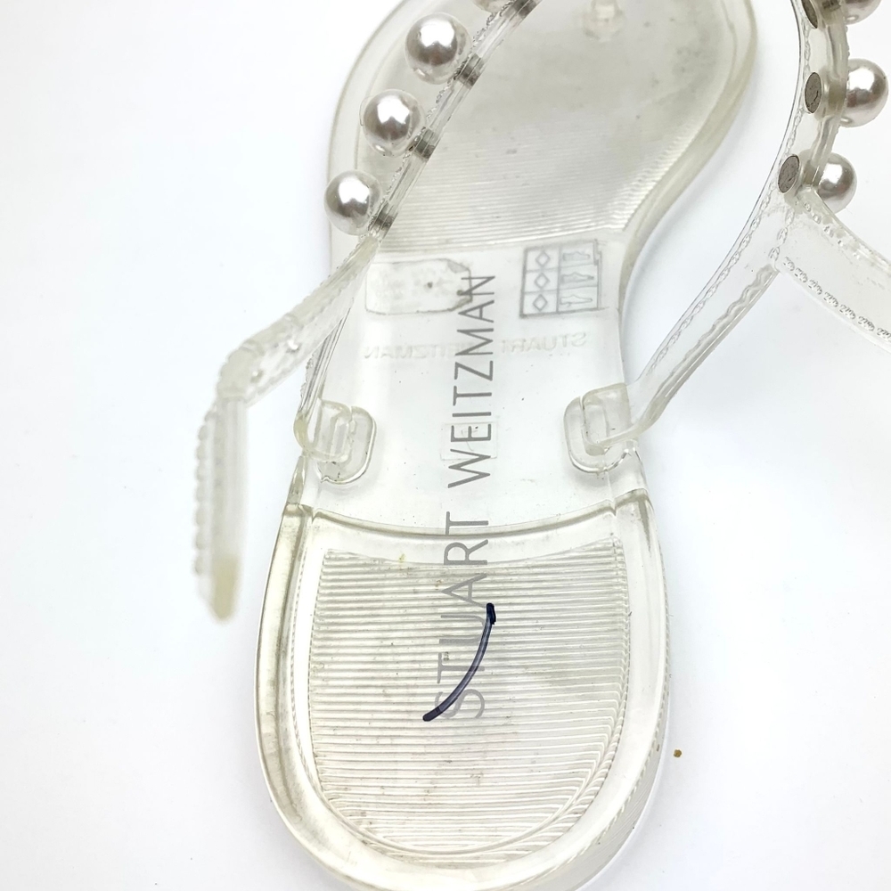 STUART WEITZMAN Goldie Jelly Slingback Thong Sandals sz 7 - Picture 8 of 11